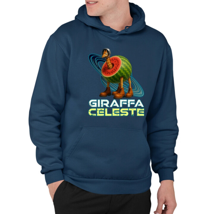 Giraffa celeste - Italian Brainrot - žirafa v melounu - pánská mikina s potiskem