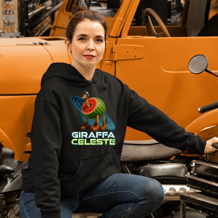 Giraffa celeste - Italian Brainrot - žirafa v melounu - dámská mikina s potiskem