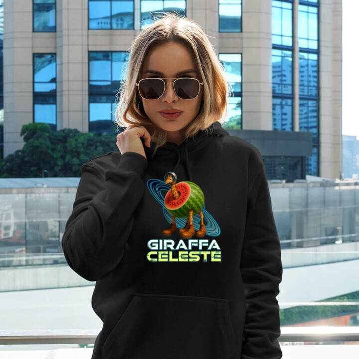 Giraffa celeste - Italian Brainrot - žirafa v melounu - dámská mikina s potiskem