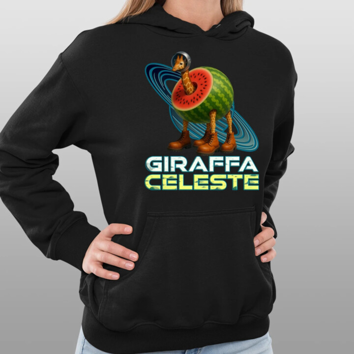 Giraffa celeste - Italian Brainrot - žirafa v melounu - dámská mikina s potiskem