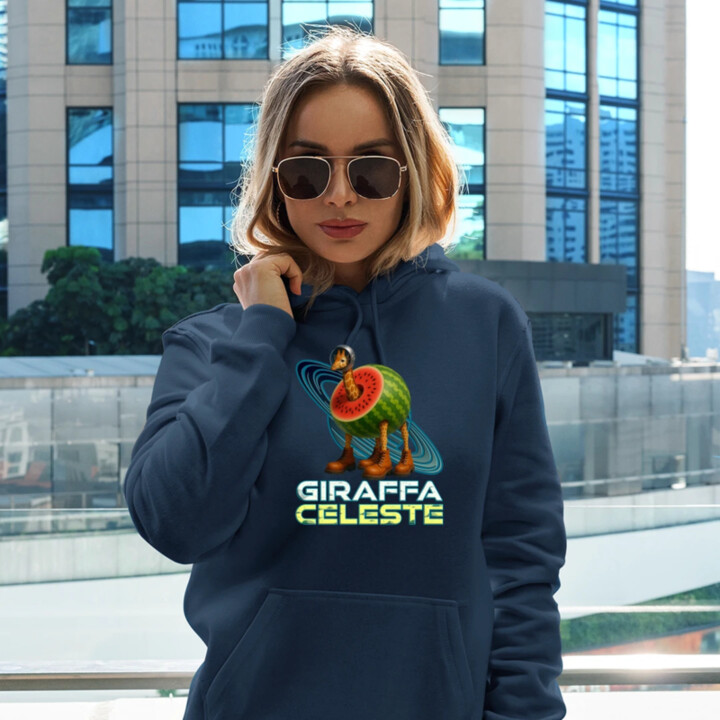 Giraffa celeste - Italian Brainrot - žirafa v melounu - dámská mikina s potiskem