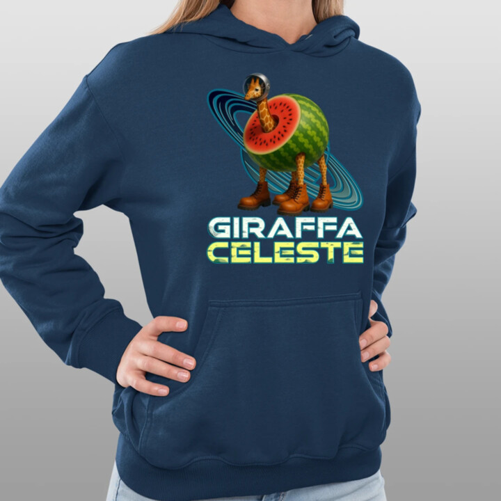 Giraffa celeste - Italian Brainrot - žirafa v melounu - dámská mikina s potiskem