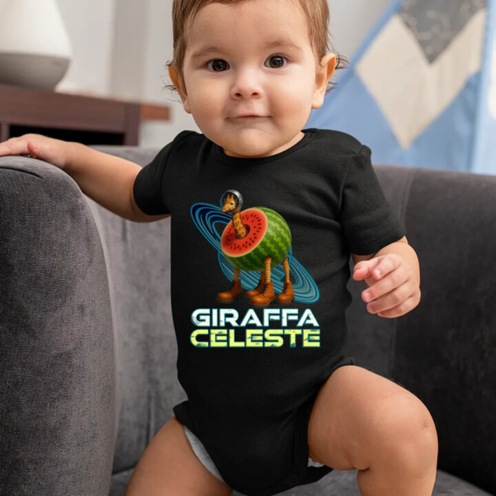 Giraffa celeste - Italian Brainrot - žirafa v melounu - dětské body s potiskem