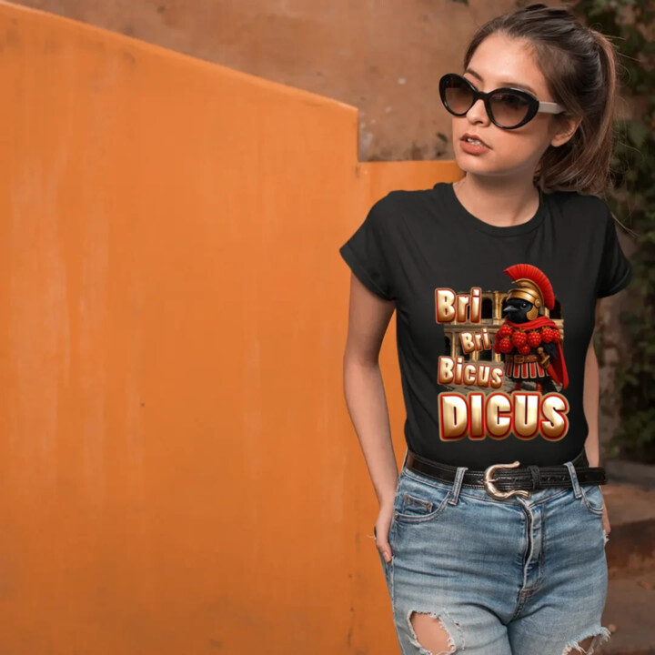 Bri Bri Bicus Dicus - pták s malinovým náhrdelníkem - Italian Brainrot   - dámské tričko s potiskem