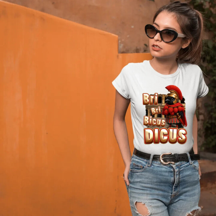 Bri Bri Bicus Dicus - pták s malinovým náhrdelníkem - Italian Brainrot   - dámské tričko s potiskem