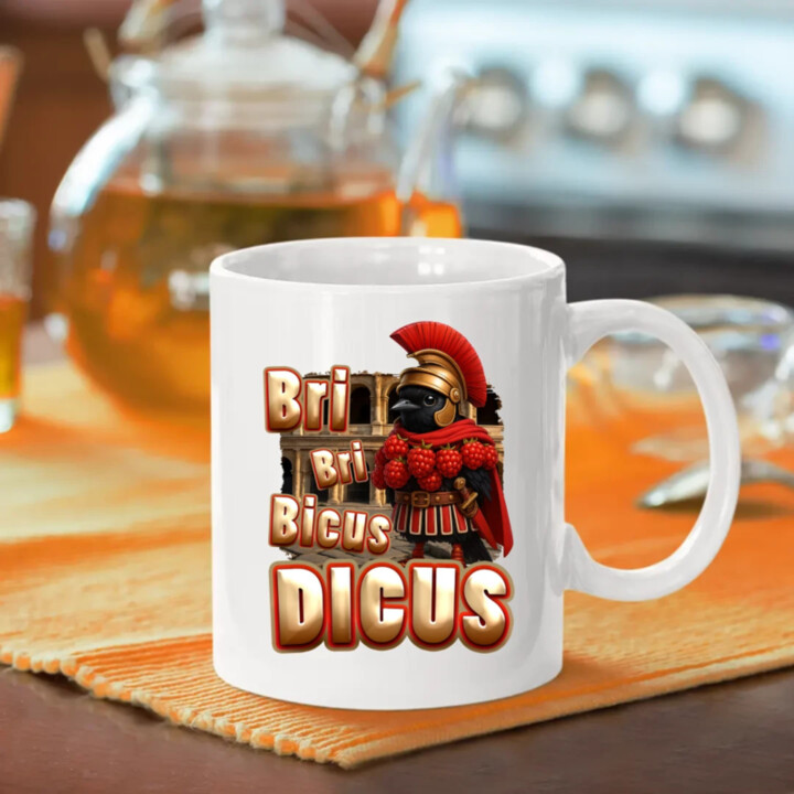 Bri Bri Bicus Dicus - pták s malinovým náhrdelníkem - Italian Brainrot  - hrnek s potiskem