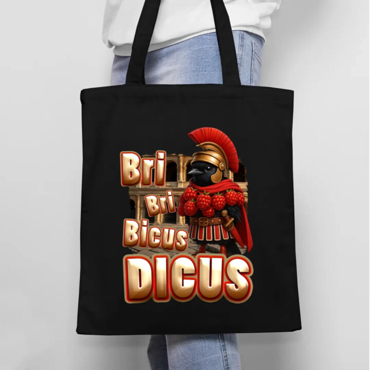 Bri Bri Bicus Dicus - pták s malinovým náhrdelníkem - Italian Brainrot  - taška s potiskem