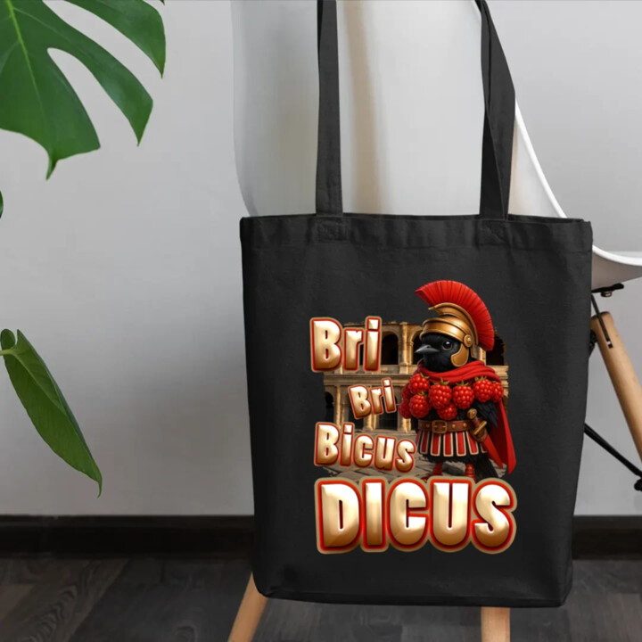Bri Bri Bicus Dicus - pták s malinovým náhrdelníkem - Italian Brainrot  - taška s potiskem