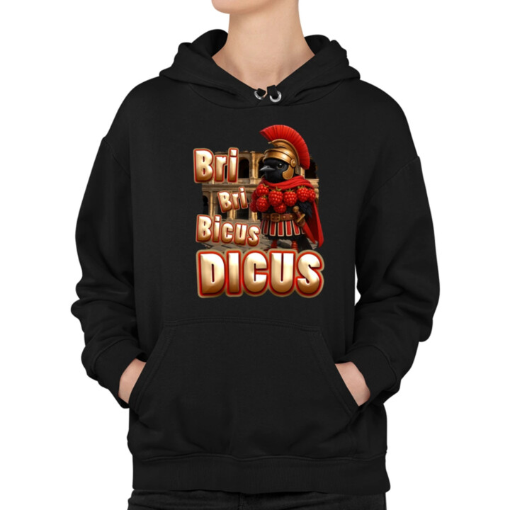 Bri Bri Bicus Dicus - pták s malinovým náhrdelníkem - Italian Brainrot  - dámská mikina s potiskem