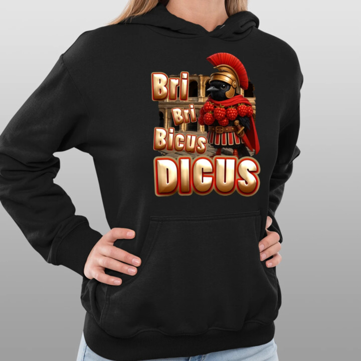 Bri Bri Bicus Dicus - pták s malinovým náhrdelníkem - Italian Brainrot  - dámská mikina s potiskem