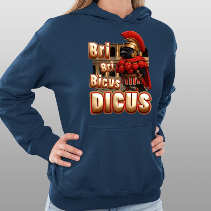 Bri Bri Bicus Dicus - pták s malinovým náhrdelníkem - Italian Brainrot  - dámská mikina s potiskem