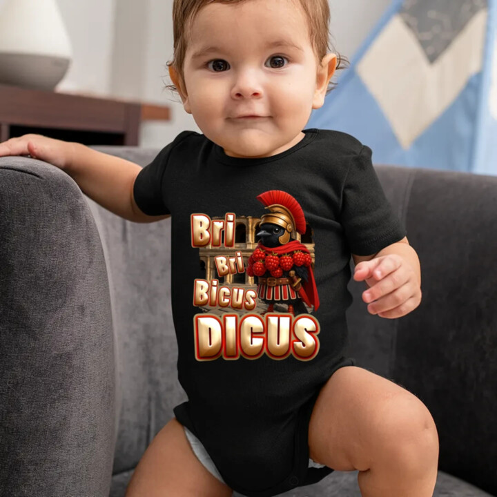 Bri Bri Bicus Dicus - pták s malinovým náhrdelníkem - Italian Brainrot  - dětské body s potiskem