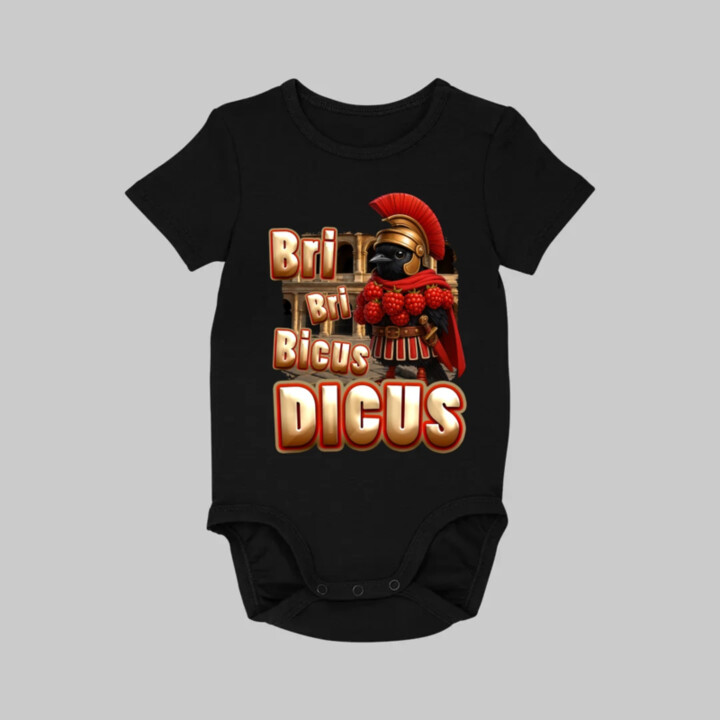 Bri Bri Bicus Dicus - pták s malinovým náhrdelníkem - Italian Brainrot  - dětské body s potiskem
