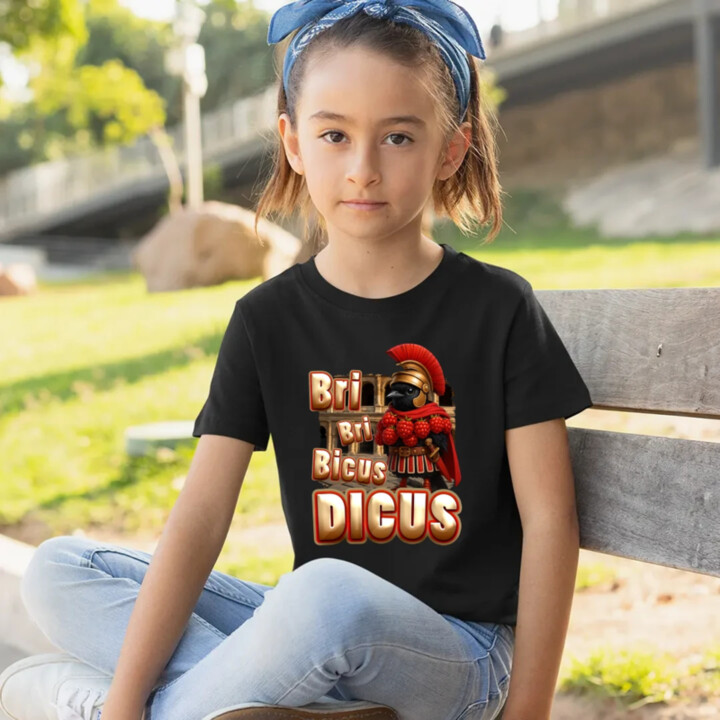 Bri Bri Bicus Dicus - pták s malinovým náhrdelníkem - Italian Brainrot  - dětské tričko s potiskem