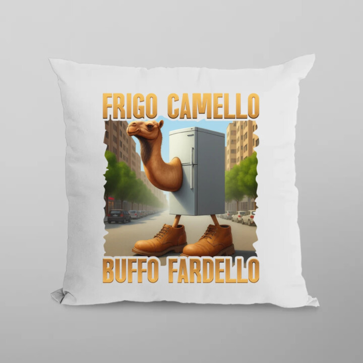 Frigo Camello Buffo Fardello - Italian Brainrot - velbloud lednička - polštář s potiskem