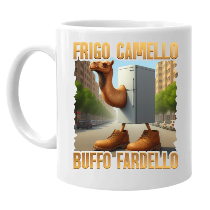 Frigo Camello Buffo Fardello - Italian Brainrot - velbloud lednička - hrnek s potiskem