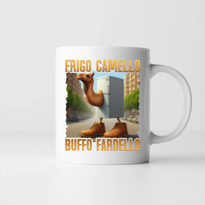 Frigo Camello Buffo Fardello - Italian Brainrot - velbloud lednička - hrnek s potiskem