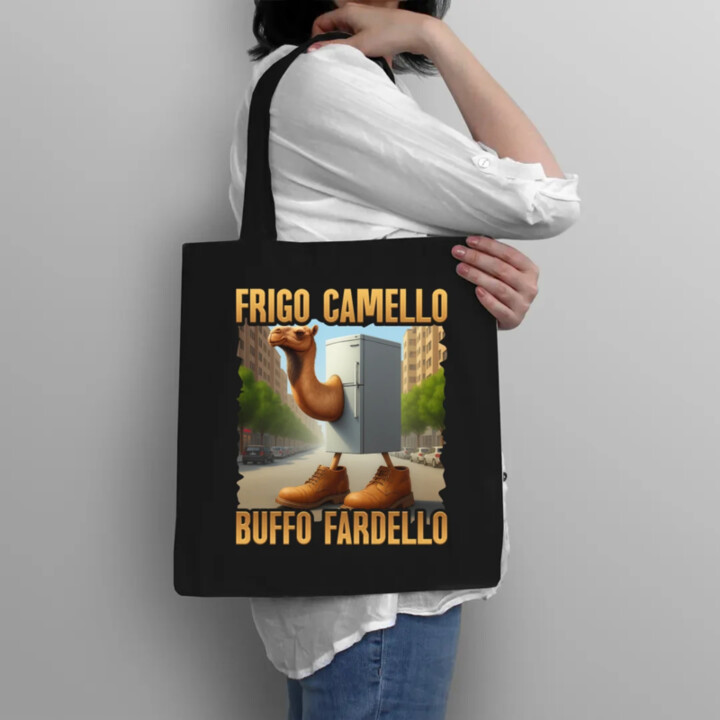 Frigo Camello Buffo Fardello - Italian Brainrot - velbloud lednička - taška s potiskem