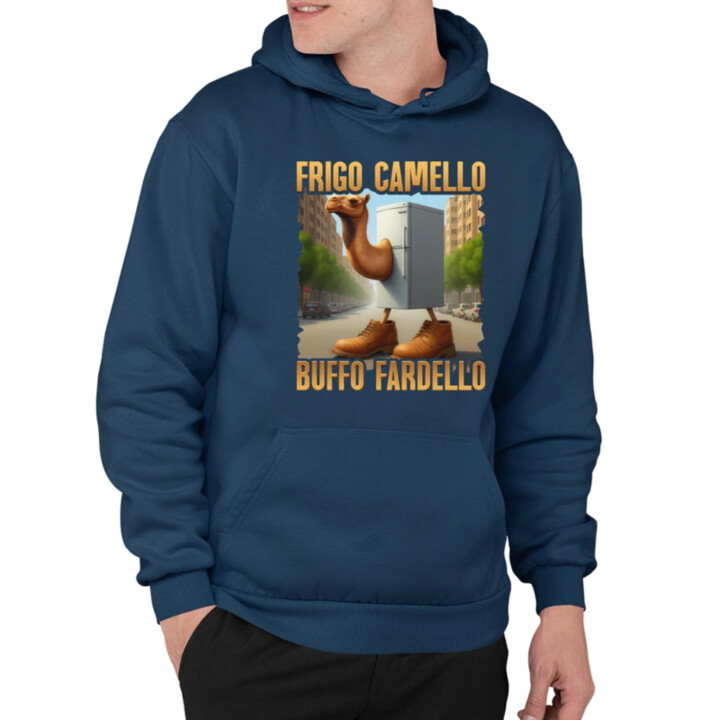 Frigo Camello Buffo Fardello - Italian Brainrot - velbloud lednička - pánská mikina s potiskem