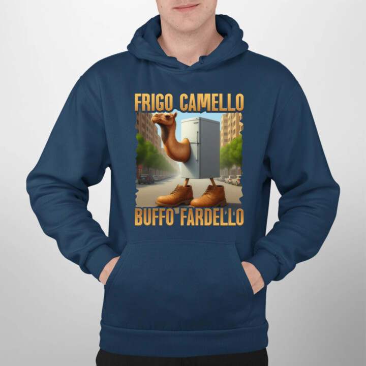 Frigo Camello Buffo Fardello - Italian Brainrot - velbloud lednička - pánská mikina s potiskem