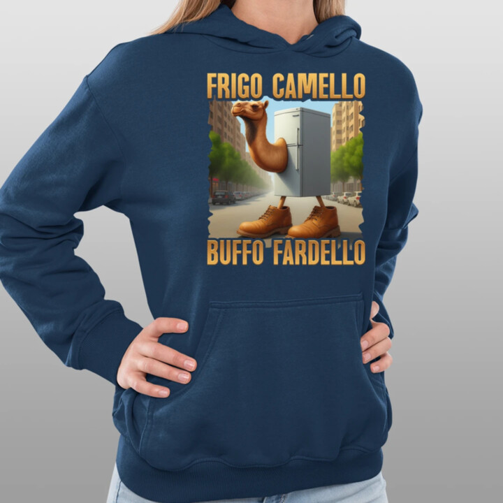Frigo Camello Buffo Fardello - Italian Brainrot - velbloud lednička - dámská mikina s potiskem