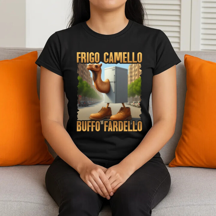 Frigo Camello Buffo Fardello - Italian Brainrot - velbloud lednička  - dámské tričko s potiskem