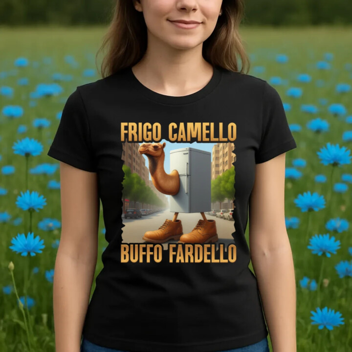 Frigo Camello Buffo Fardello - Italian Brainrot - velbloud lednička  - dámské tričko s potiskem
