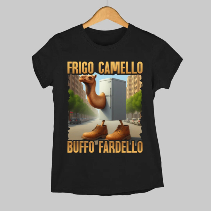 Frigo Camello Buffo Fardello - Italian Brainrot - velbloud lednička  - dámské tričko s potiskem
