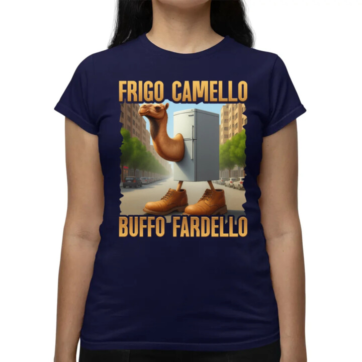 Frigo Camello Buffo Fardello - Italian Brainrot - velbloud lednička  - dámské tričko s potiskem