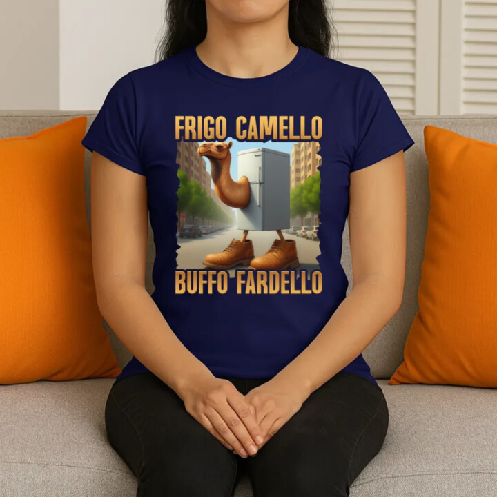 Frigo Camello Buffo Fardello - Italian Brainrot - velbloud lednička  - dámské tričko s potiskem
