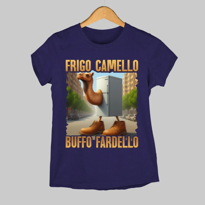 Frigo Camello Buffo Fardello - Italian Brainrot - velbloud lednička  - dámské tričko s potiskem