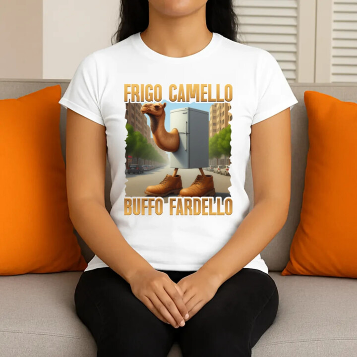 Frigo Camello Buffo Fardello - Italian Brainrot - velbloud lednička  - dámské tričko s potiskem