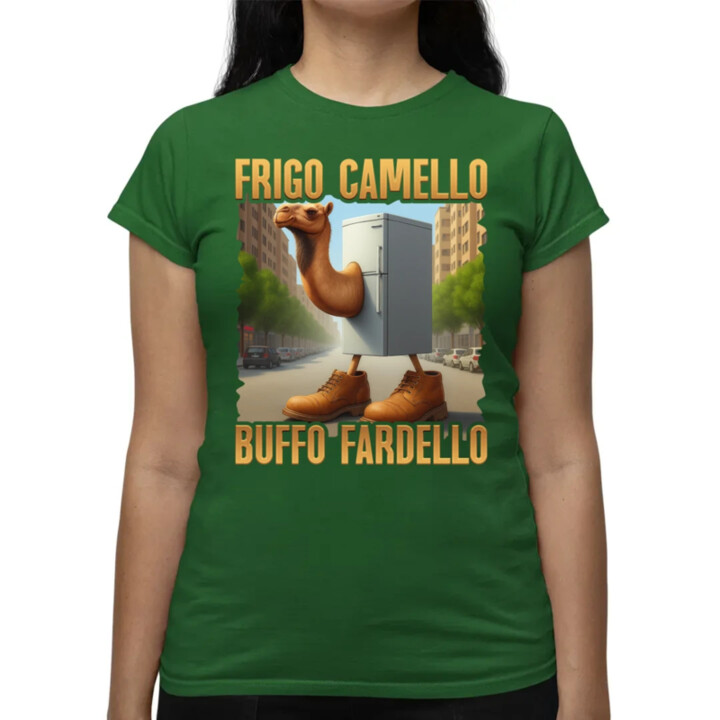 Frigo Camello Buffo Fardello - Italian Brainrot - velbloud lednička  - dámské tričko s potiskem