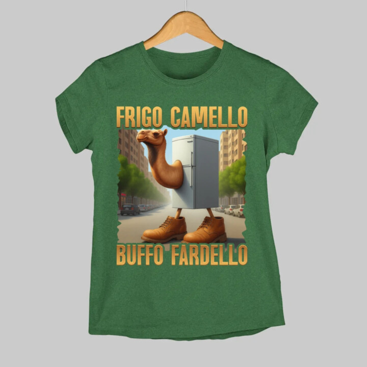 Frigo Camello Buffo Fardello - Italian Brainrot - velbloud lednička  - dámské tričko s potiskem