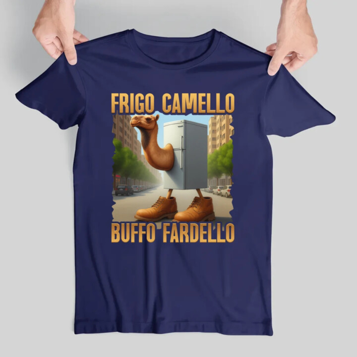 Frigo Camello Buffo Fardello - Italian Brainrot - velbloud lednička - pánské tričko s potiskem