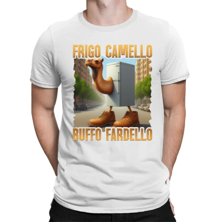 Frigo Camello Buffo Fardello - Italian Brainrot - velbloud lednička - pánské tričko s potiskem