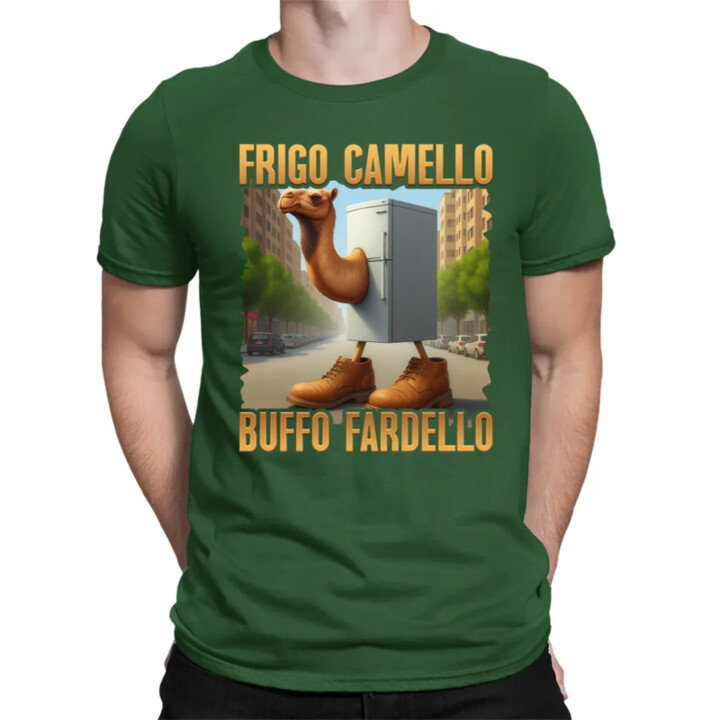 Frigo Camello Buffo Fardello - Italian Brainrot - velbloud lednička - pánské tričko s potiskem