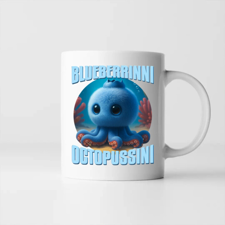 Blueberrinni Octopussini - Italian Brainrot - chobotnice borůvka - hrnek s potiskem