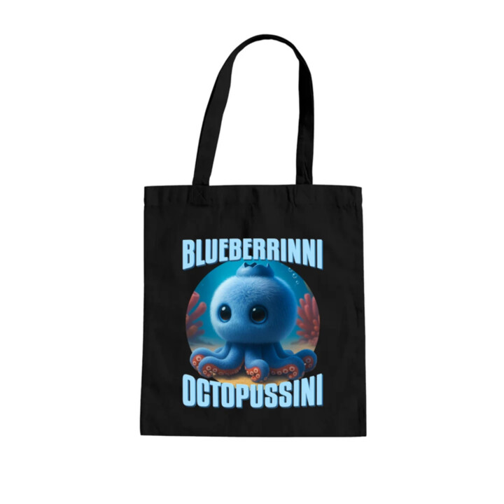 Blueberrinni Octopussini - Italian Brainrot - chobotnice borůvka - taška s potiskem