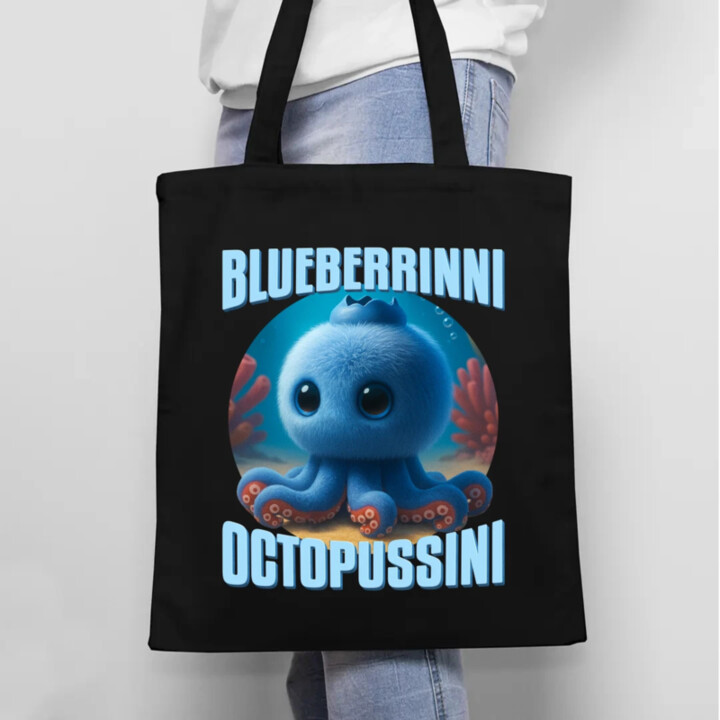Blueberrinni Octopussini - Italian Brainrot - chobotnice borůvka - taška s potiskem