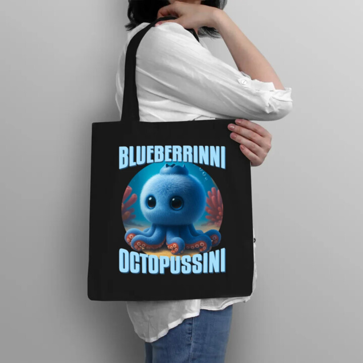 Blueberrinni Octopussini - Italian Brainrot - chobotnice borůvka - taška s potiskem