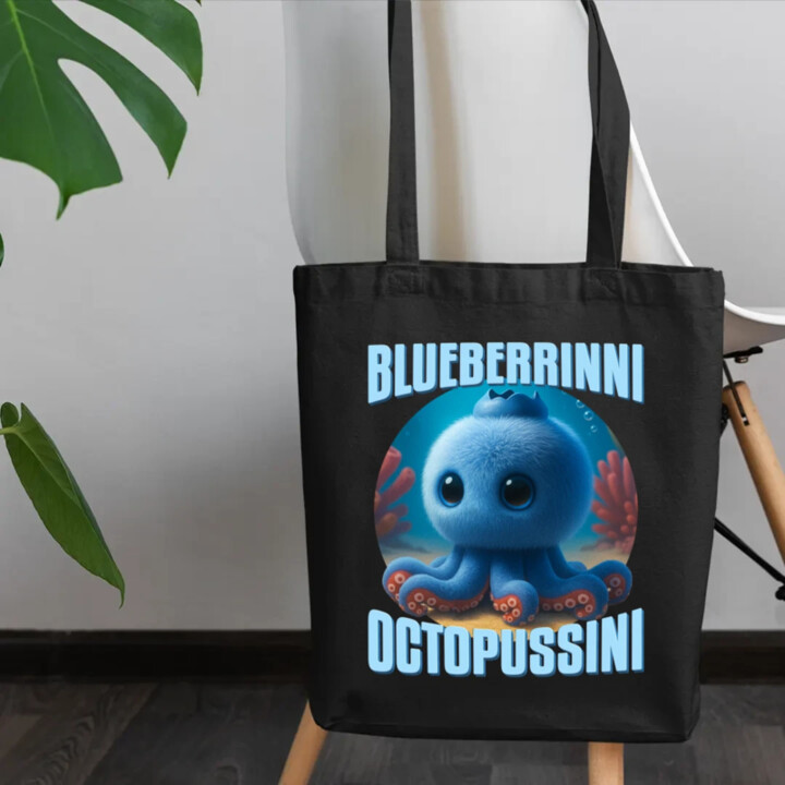 Blueberrinni Octopussini - Italian Brainrot - chobotnice borůvka - taška s potiskem