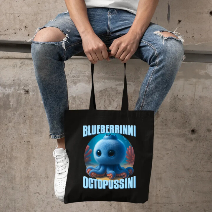 Blueberrinni Octopussini - Italian Brainrot - chobotnice borůvka - taška s potiskem