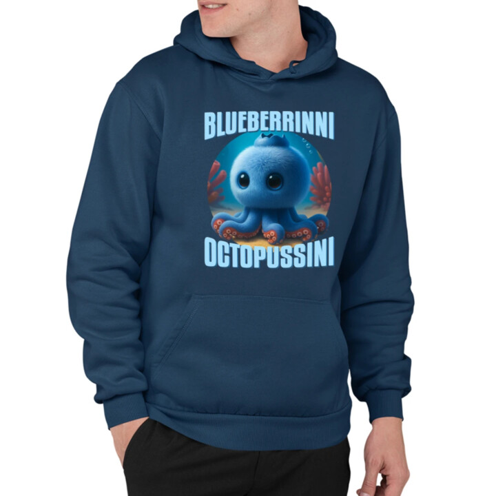 Blueberrinni Octopussini - Italian Brainrot - chobotnice borůvka - pánská mikina s potiskem