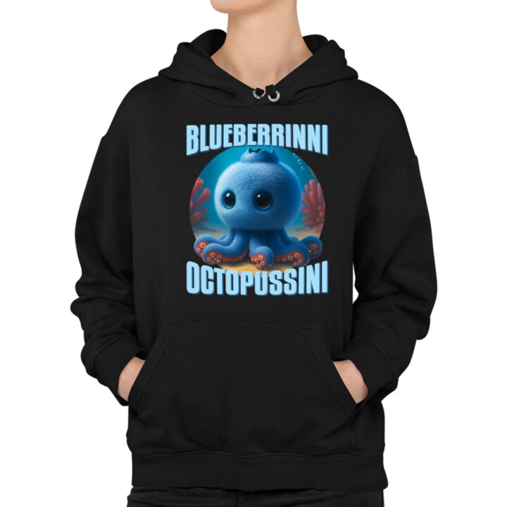 Blueberrinni Octopussini - Italian Brainrot - chobotnice borůvka - dámská mikina s potiskem