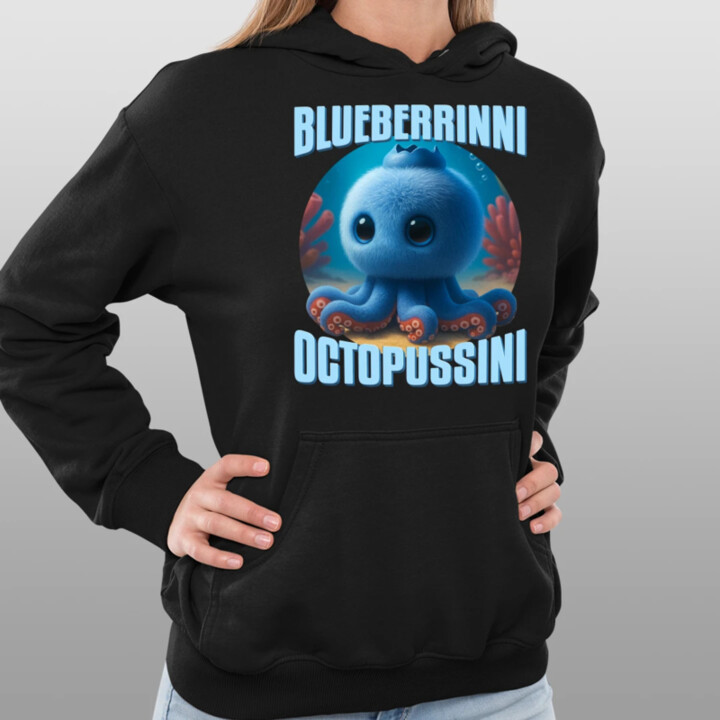 Blueberrinni Octopussini - Italian Brainrot - chobotnice borůvka - dámská mikina s potiskem