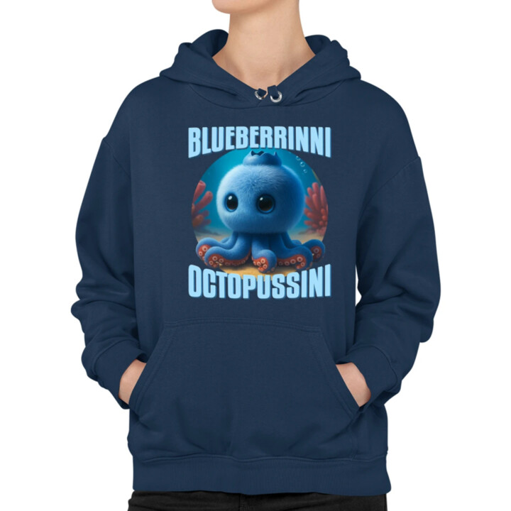 Blueberrinni Octopussini - Italian Brainrot - chobotnice borůvka - dámská mikina s potiskem