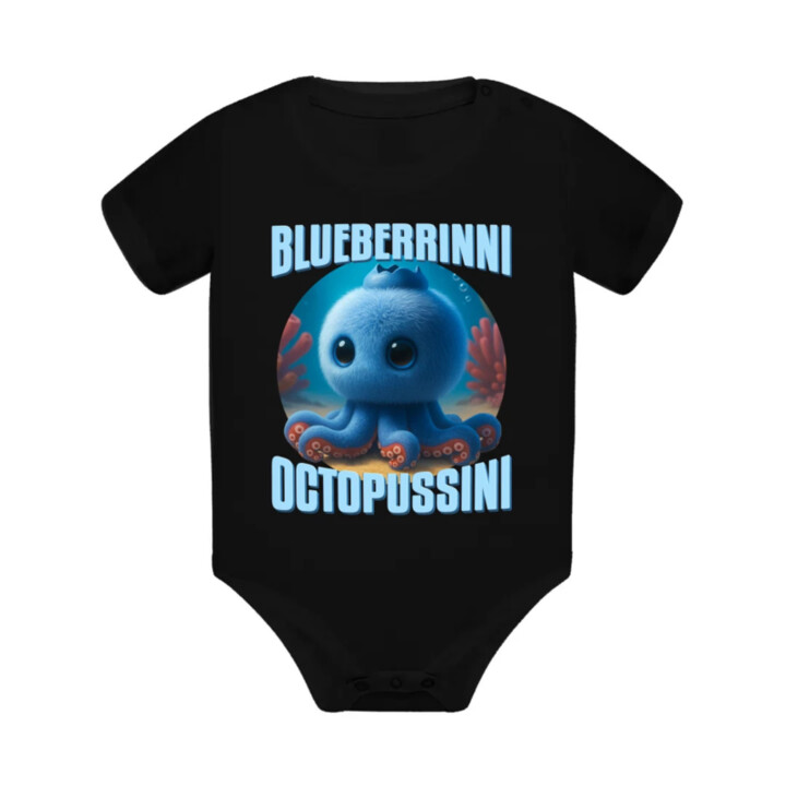 Blueberrinni Octopussini - Italian Brainrot - chobotnice borůvka - dětské body s potiskem