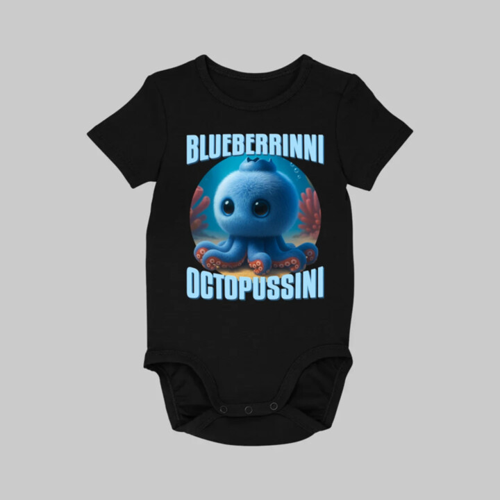 Blueberrinni Octopussini - Italian Brainrot - chobotnice borůvka - dětské body s potiskem