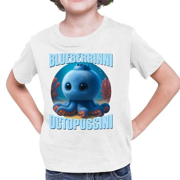 Blueberrinni Octopussini - Italian Brainrot - chobotnice borůvka - dětské tričko s potiskem